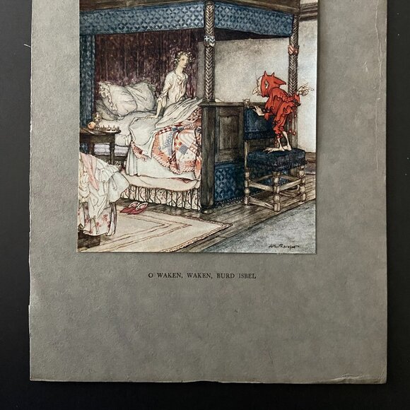 Arthur Rackham, Antique Art, Vintage Print, From British Ballads - Picture 8 of 8